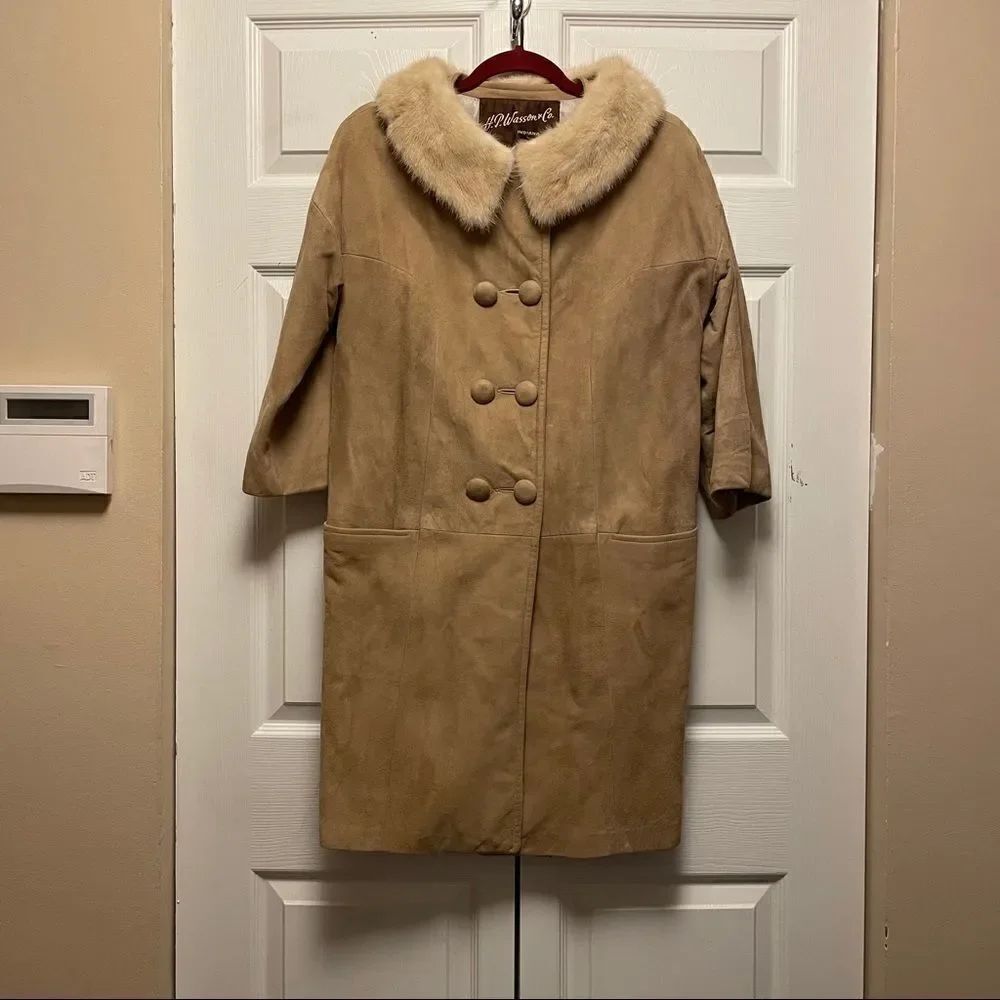 Vintage H.P. Wasson & Co. Suede and Fur Coat